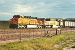 Empty coal train turns to the south